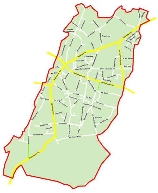 Ein Ortsteil gelegen im Westen von Detmold 