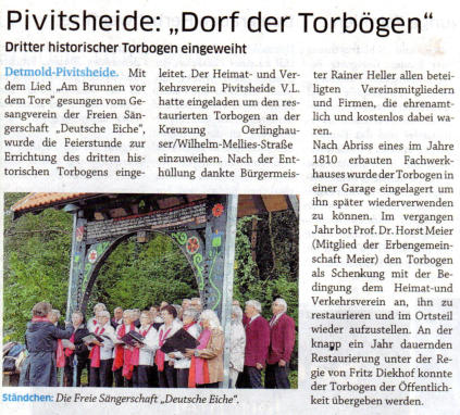 Bericht aus der “Lokales Detmolder Zeitung” vom 21.10.2017